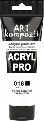 Фарба акрилова 018 білила титанові 75 мл ART Kompozit