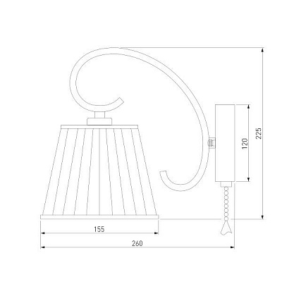 Бра Strotskis Tessa 1x40 Вт E14 хром 60088/1