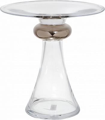 Ваза Wrzesniak Glassworks Luster Platinium 24x25,5 см прозрачная 