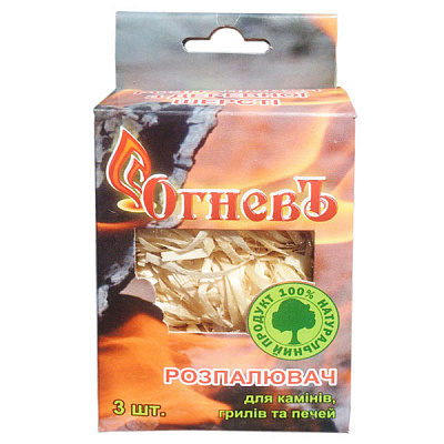 Разжигатель из древесной шерсти Огневъ 3шт