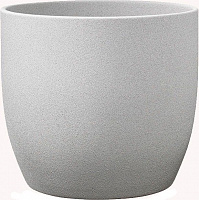 Кашпо керамическое Soendgen Basel Stone круглый светло-серый (0069-0027-2256) 