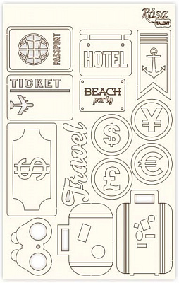 Чипборд для скрапбукинга Make your journey 2 12,8х20 см 94232039 Rosa Talent