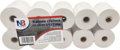 Стрічка касова Nota Bene 48-59,5/12 Термо 40 м (10 штук/упаковка)