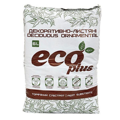 Субстрат Eco Plus для декоративно-листяних рослин 6 л
