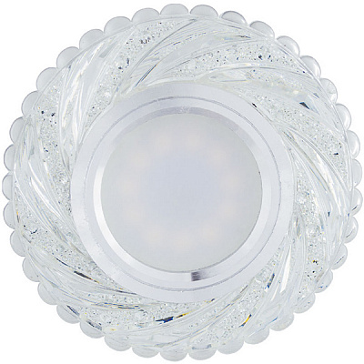 Светильник точечный LightMaster CL7087 MR16 с Led-подсветкой 2 шт./уп. G5.3 прозрачный 