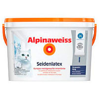 Фарба інтер'єрна латексна Alpina Alpinaweiss Seidenlatex шовковистий глянець білий 2,5л 