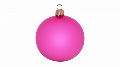Куля новорічна 80 мм рожевий