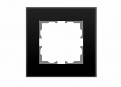 Рамка одномісна HausMark Stelo універсальна чорний матовий 501-5940-146
