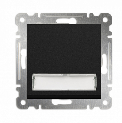 Кнопка звонка Makel Karea с вкладышем с подсветкой черный матовый 57054030