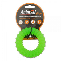 Игрушка для собак AnimAll Кольцо с шипами 9 см зеленое 88165