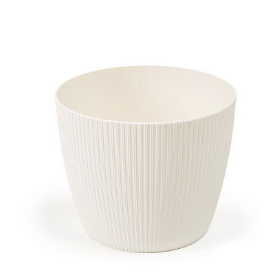 Горшок пластиковый Ламела Магнолия Джампер 190 круглый 0,5 л кремовый 