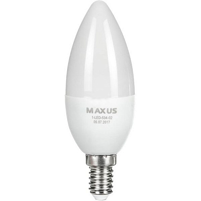 Лампа LED Maxus C37 CL-F 6 Вт E14 4100K
