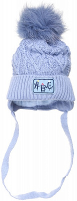 Шапочка дитяча для хлопчика Kraft+ р.42-44 темно-блакитний 1835