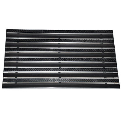 Коврик грязезащитный Лен резина+щетка 60x40 см