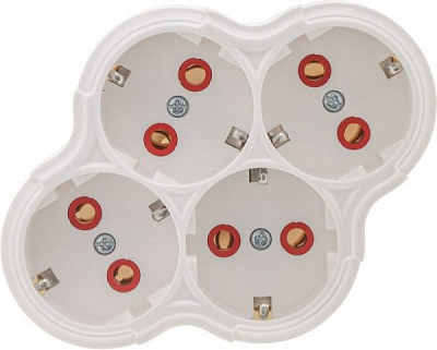 Разветвитель Fetih на 4 розетки с заземлением 4 гн. белый 101-04 Y 