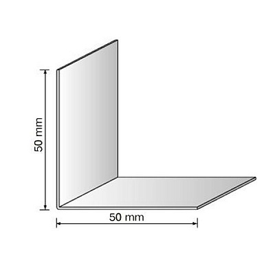 Уголок декоративный ПВХ белый 50x50x2750 мм