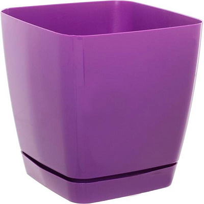 Горшок цветочный Декор-Престиж Тоскана-Квадро 15 2.5 л фиолетовый