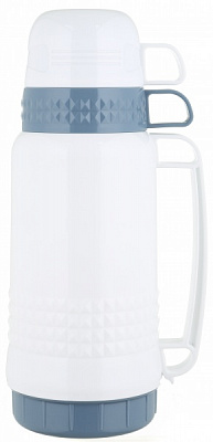 Термос Eclipse со стеклянной колбой белый 1000 мл Flamberg Smart Kitchen