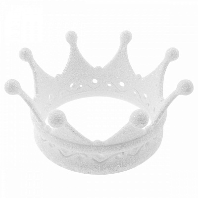 Ялинкова іграшка Корона 3,5 см білий