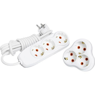 Комплект Nilson удлинитель + разветвитель белый