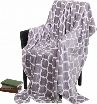 Плед Flannel Plush Grey Fence 160x200 см серый La Nuit 