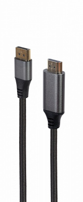 Кабель Cablexpert CC-DP-HDMI-4K-6 DisplayPort на HDMI 4K 1,8 м чорний (CC-DP-HDMI-4K-6)