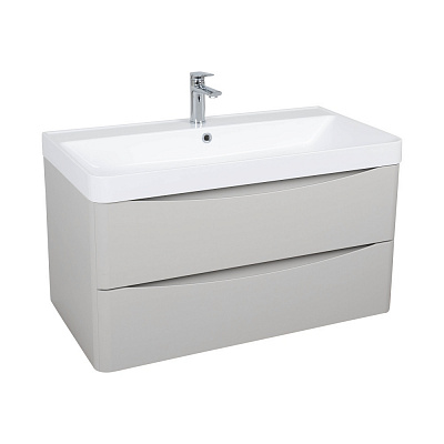 Тумба консольная Aqua Rodos Vista кашемир с умывальником Deep 90 см