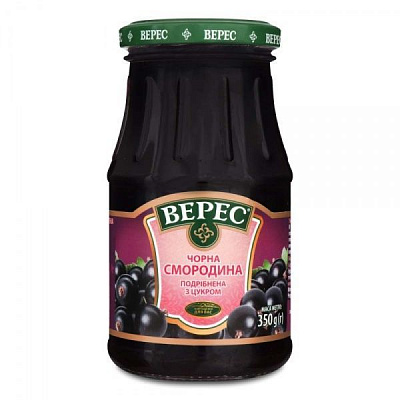 Чорна смородина Верес подрібнена з цукром 350 г