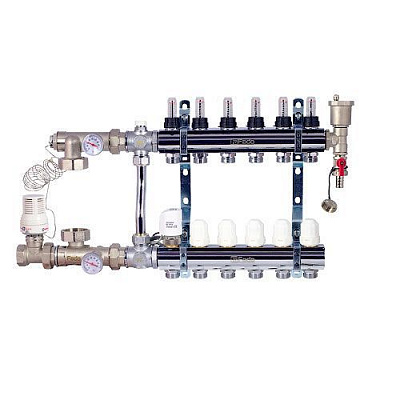 Комплект FADO S.r.l для підключення системи «тепла підлога» 6 виходів SEN06