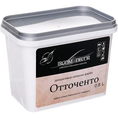 Краска декоративная Отточенто Ирком серебристый полупрозрачный 0,8 л