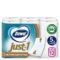 Туалетная бумага Zewa Just 1 (51373302) пятислойная 12 шт.