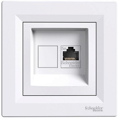 Розетка компьютерная Schneider Electric Asfora RJ45 белый EPH4300121