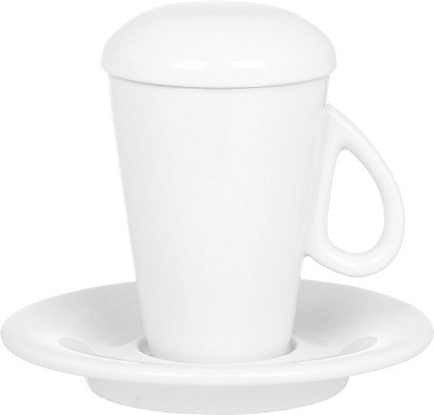 Чашка з блюдцем і кришкою Horeca 150 мл (F2775+F2776) Alt Porcelain