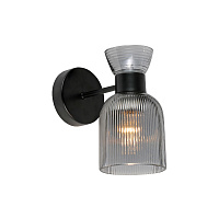 Бра Miorro Viola 190х110х195 мм метал/скло 40 Вт E14 чорний 51-311-120