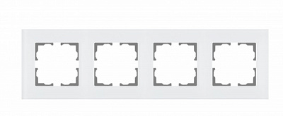 Рамка чотиримісна HausMark Stelo універсальна білий матовий 501-5340-149