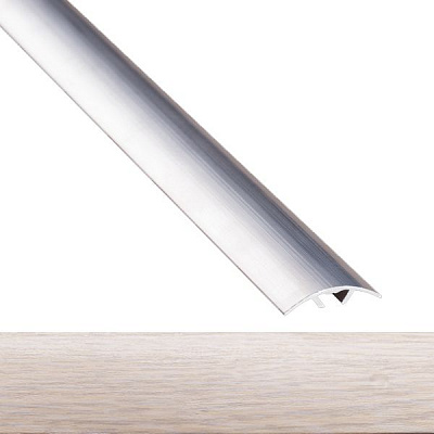 Порожек алюминиевый 6-А Лугалпроф радиальный скрытый крепеж 5х30x900 мм дуб белый