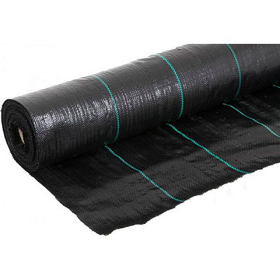 Агроволокно 85 г/кв.м,1,05х50м, колір чорний з зеленою смужкою