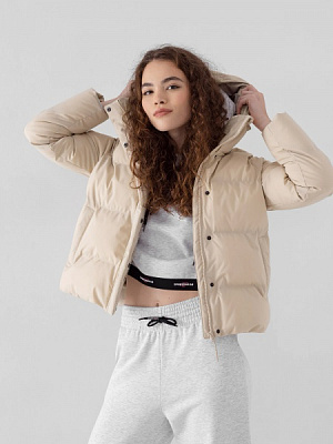 Пуховик 4F D4Z21-KUDP203-83S р.L бежевий