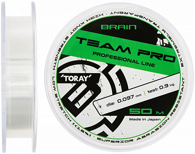 Леска Brain 50 м 0,097 мм 0,9 кг Team Pro