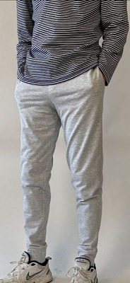 Брюки Flis clothes с манжетами р. M серый меланж 