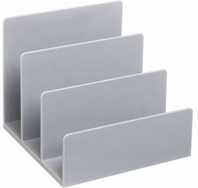 Органайзер настольный для документов 160х160х140 мм серый Mikasa