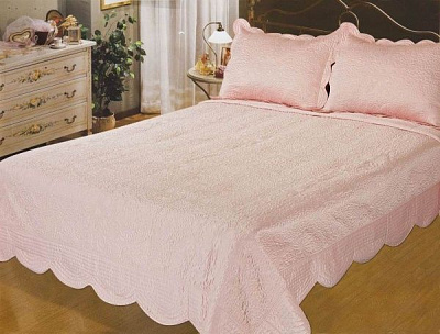 Покрывало стеганое 240х260 см + 2 наволочки 50х70 см Venice Peach (23) Zastelli 