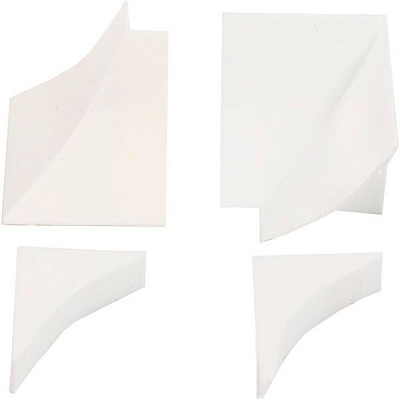 Комплект фурнітури ОМіС к плинтусу для стільниці 100x150 мм білий