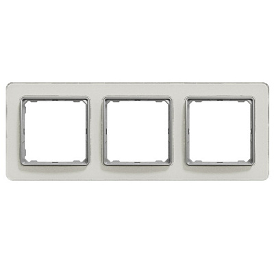 Рамка тримісна Schneider Electric Sedna Elements універсальна біле скло SDD360803