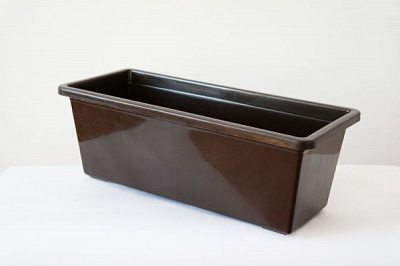 Горщик пластиковий прямокутний 5л теракотовий