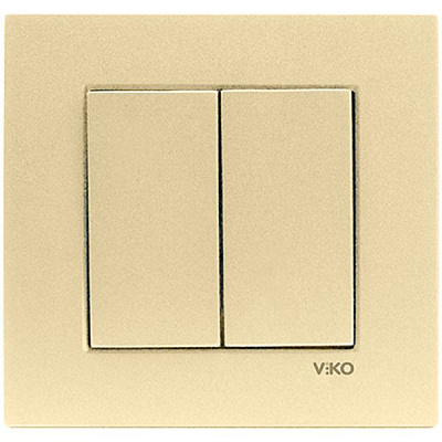 Выключатель двойной Viko Novella бронзовый