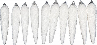 Набір новорічних прикрас Пінопластові бурульки d25 мм 10 см 10 шт./уп.