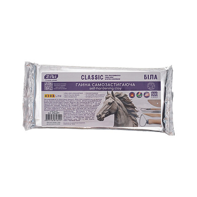 Глина для лепки ZiBi CLASSIC белая 500 г
