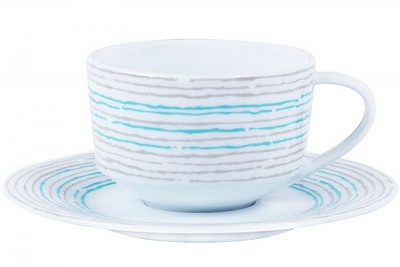 Чашка чайная с блюдцем Broken Lines 220 мл DPL