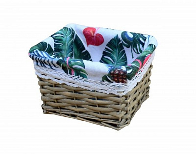 Кошик плетений з текстилем Tropics FB-53S Natural House